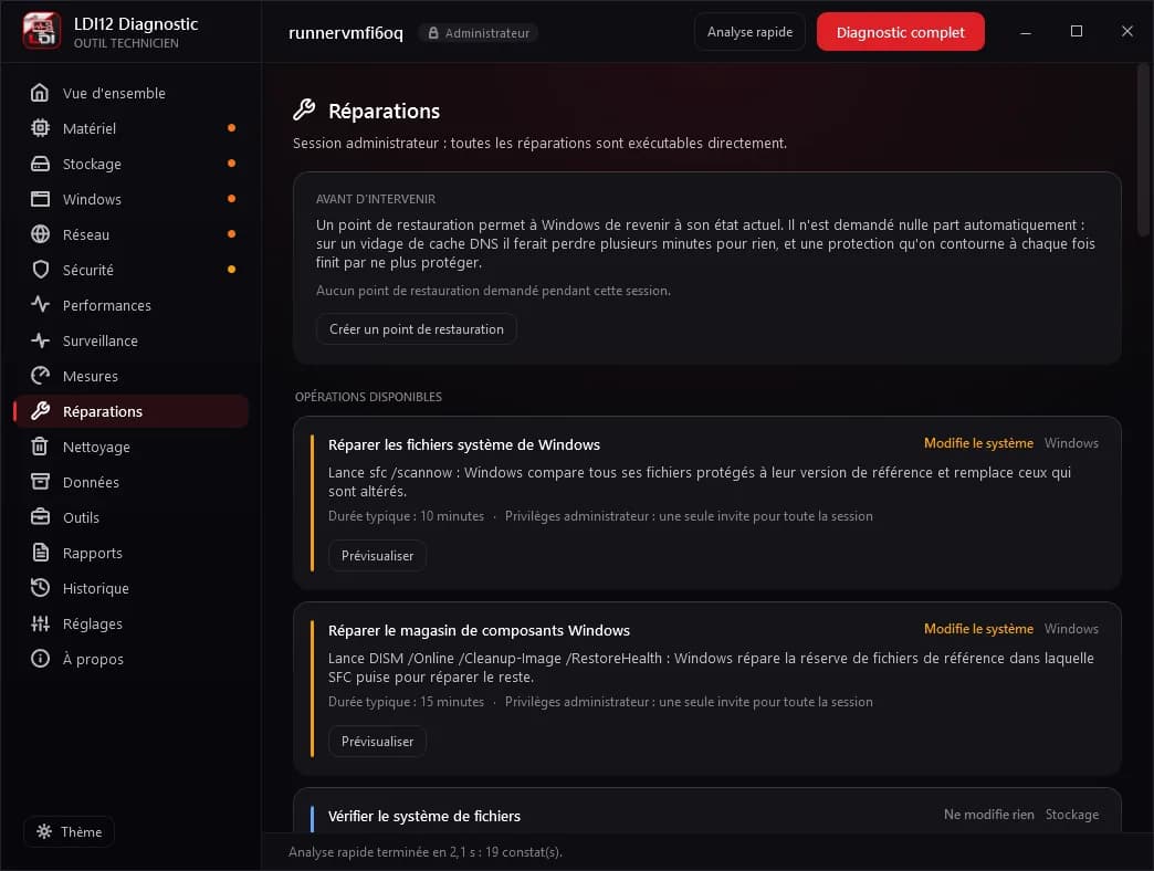Chaque opération dit ce qu’elle va faire avant de le faire.